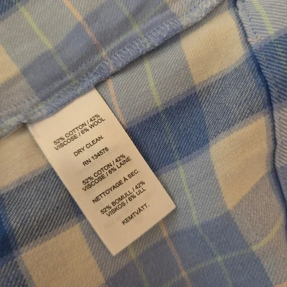 Vineyard Vines Plaid Popover  Dress Womens S Blue Calm Water New [$168 2Q011323 - Picture 6 of 15